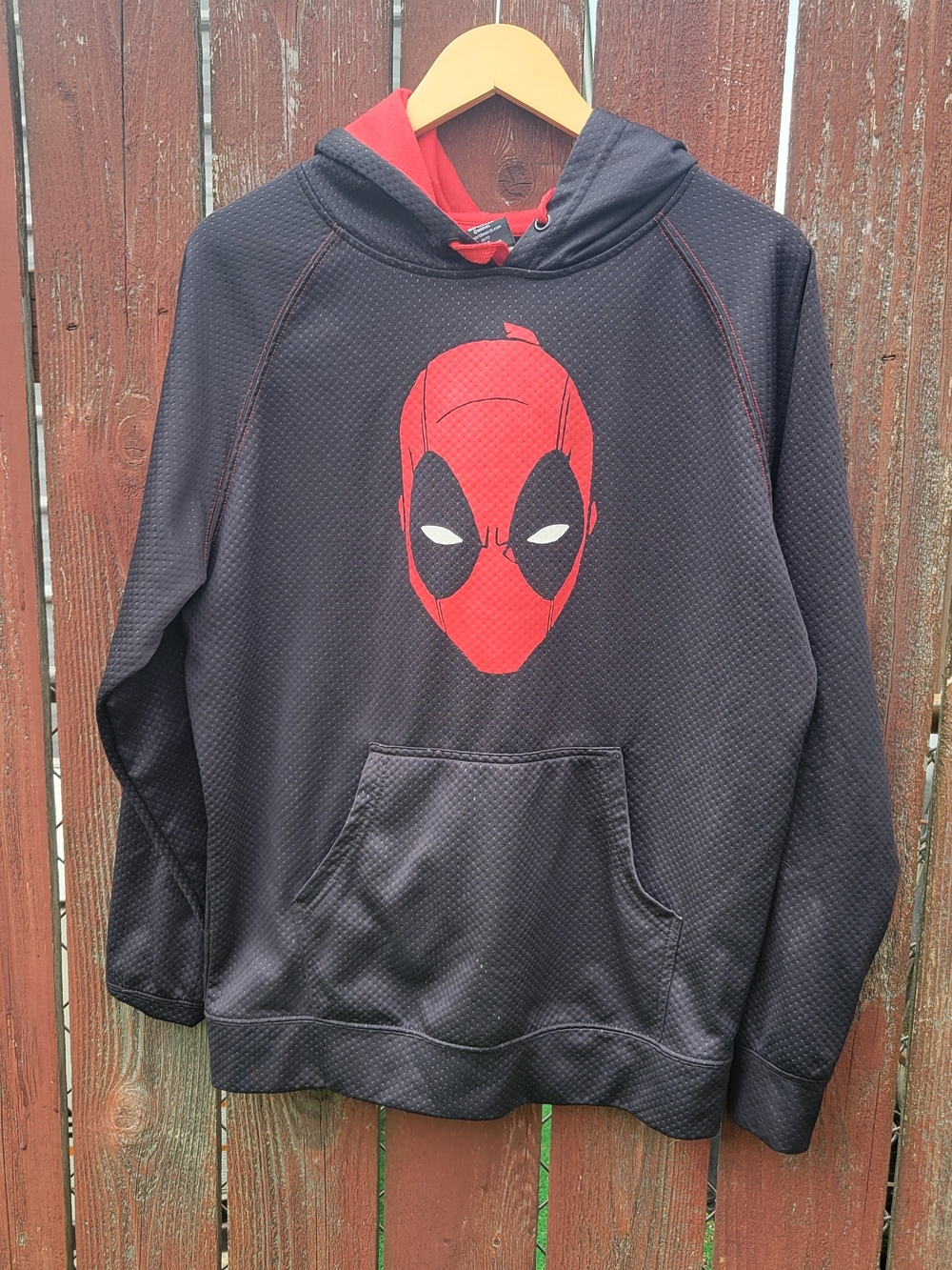 Marvel Deadpool Black And Red Hoodie Size Med